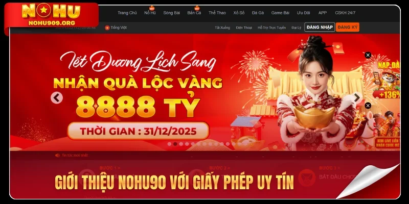 Giới thiệu Nohu90 với giấy phép uy tín