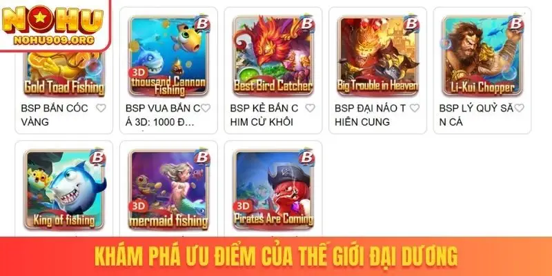 Khám phá ưu điểm của thế giới đại dương