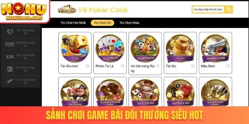 Sảnh chơi game bài đổi thưởng siêu hot